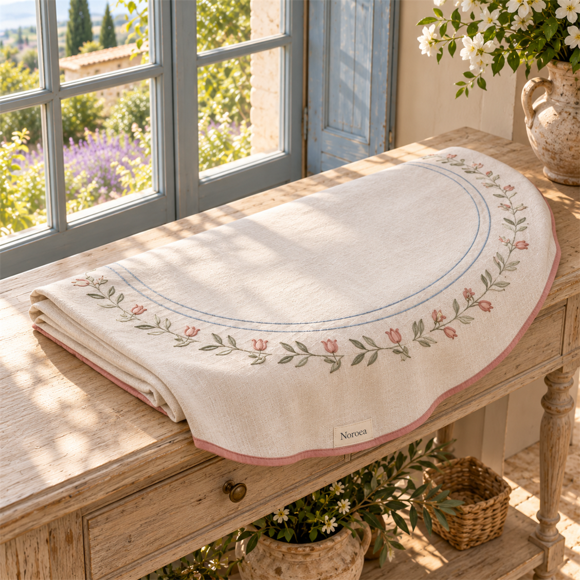 Noroea Petite Rose Oval Tablecloth - main product view