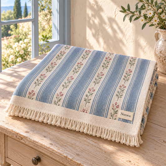 Noroea Riviera Floral Stripe Throw - main product view