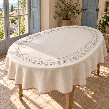 Noroea Petite Rose Oval Tablecloth - secondary product view