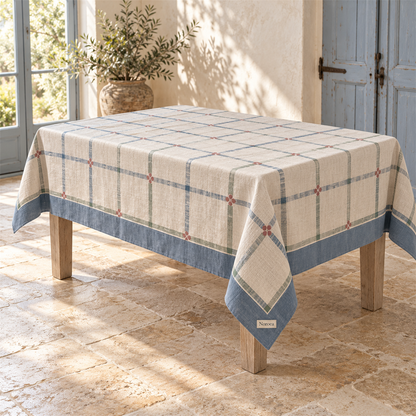 Noroea Coastal Plaid Tablecloth - main product view