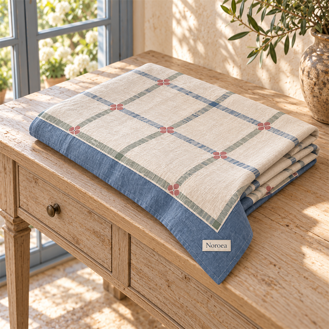 Noroea Coastal Plaid Tablecloth - secondary product view