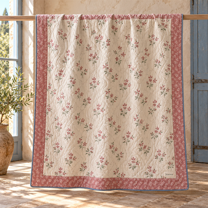 Noroea Rose Garden Quilted Throw - secondary product view