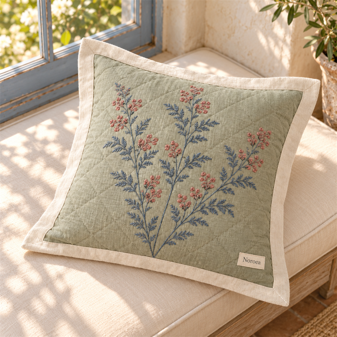 Noroea Sage Meadow Cushion - secondary product view